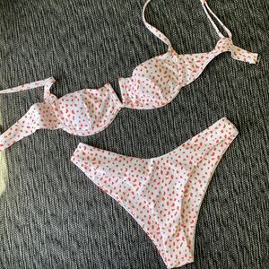 Dalmatian print bikini set